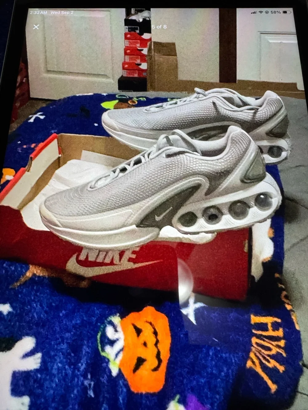 Mens Nike Air Max DN “grey wolf “ Light Grey Knit Athletic Sneakers